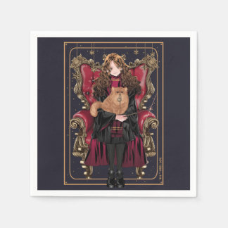 Serviette En Papier HARRY POTTER™ | Anime Hermione Granger assis