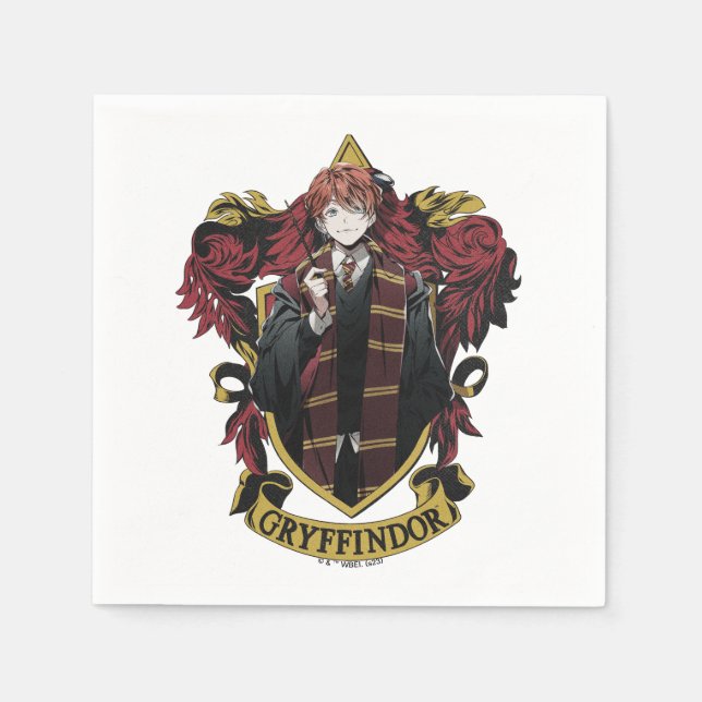 Serviette En Papier HARRY POTTER™ | Anime Ron Weasley Blason de la Mai (Devant)