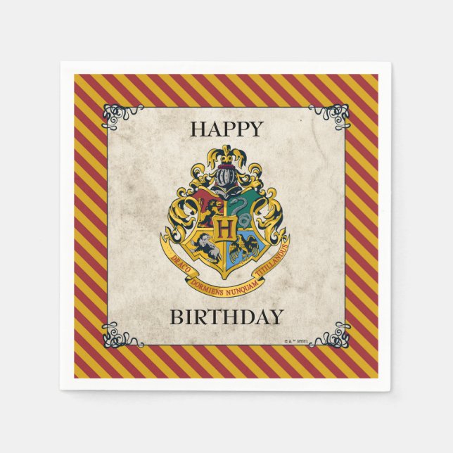 Serviette En Papier Harry Potter | Anniversaire de Poudlard (Devant)