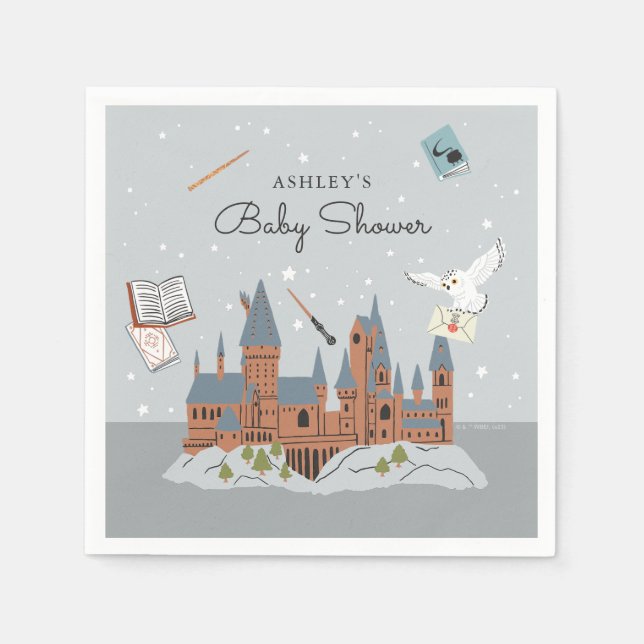 Serviette En Papier Harry Potter | Baby Shower au Château de Poudlard (Devant)