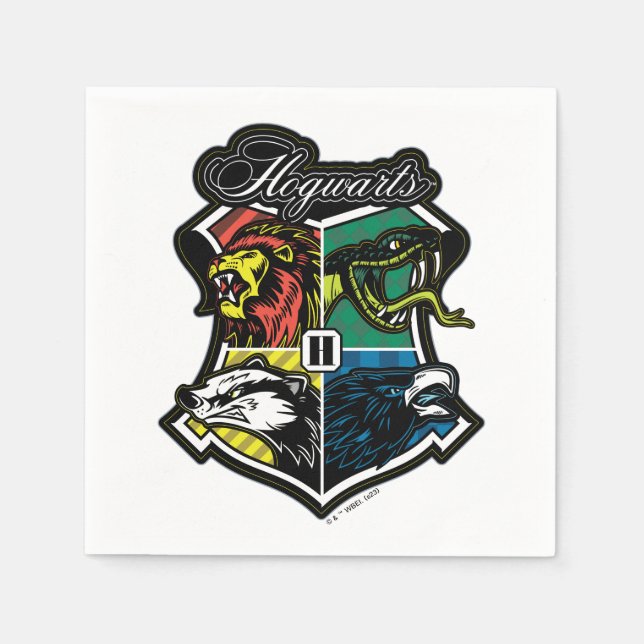 Serviette En Papier HARRY POTTER™ | Badge sportif HOGWARTS™ (Devant)