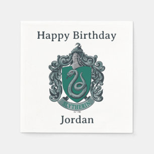 Serviette En Papier Harry Potter   Blason de Serpentard Vert