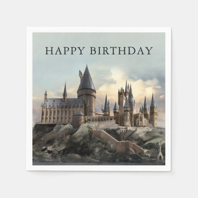 Serviette En Papier Harry Potter | Château de Poudlard de jour (Devant)