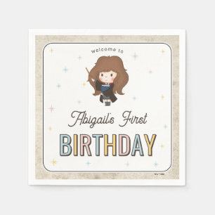 Serviette En Papier Harry Potter Chibi Hermione Magicien Anniversaire