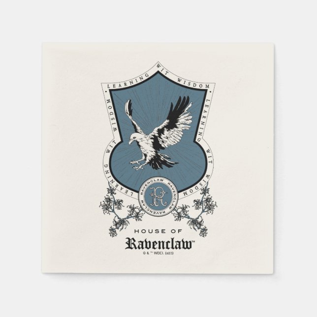 Serviette En Papier HARRY POTTER™ | Délicat croquis RAVENCLAW™ Crest (Devant)