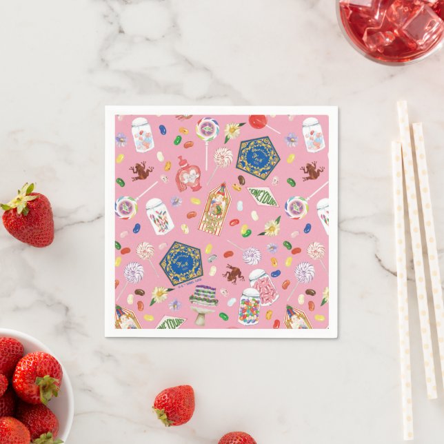 Serviette En Papier HARRY POTTER™ | Grenouilles au chocolat et Motif d (En situation)