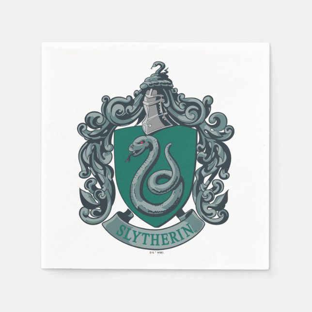 Serviette En Papier Harry Potter | Slytherin Crest Green (Devant)