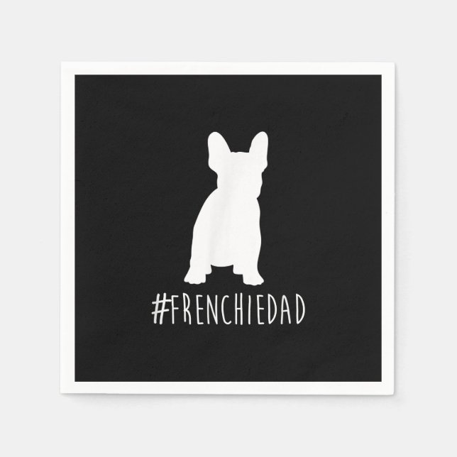 Serviette En Papier hashtag | frenbuldog dad venge (Devant)