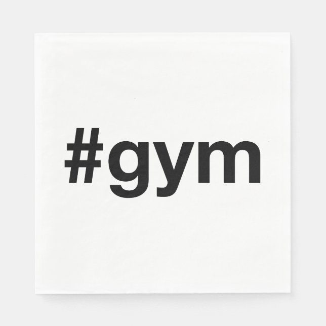 Serviette En Papier Hashtag GYM (Devant)