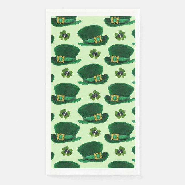 Serviette En Papier Hats verts de Saint Patrick (Devant)