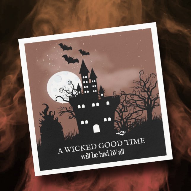 Serviette En Papier Hauné Château Éffrayant Halloween (Créateur téléchargé)