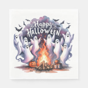 Serviette En Papier Hauné Fun Ghost Halloween Papier Napkin
