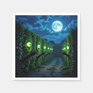 Serviette En Papier Haunween Halloween Hedge Horror