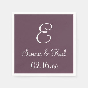 Serviette En Papier Haut Monogramme Monochrome