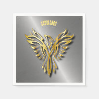 Hautement Golden Phoenix Gold Flames Avec Ombres