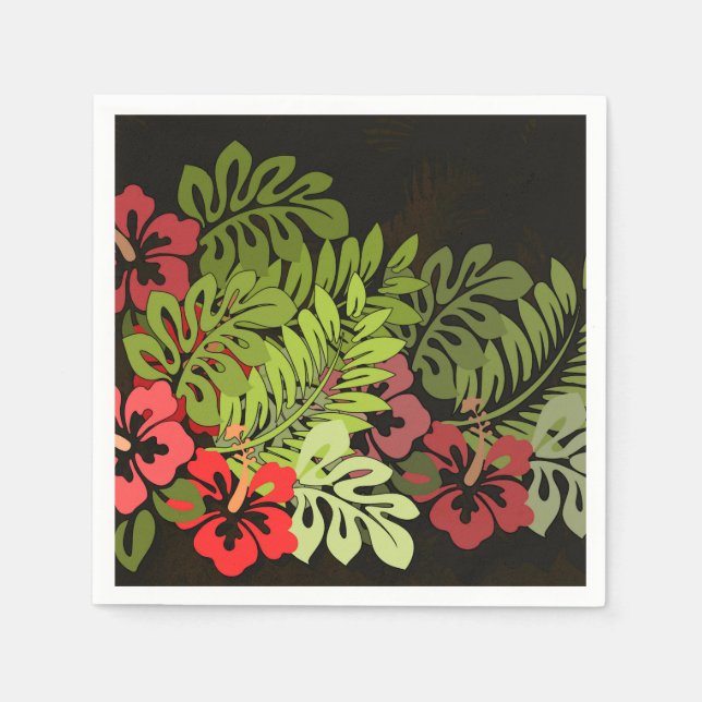 Serviette En Papier Hawaii Aloha Flower Art Print (Devant)