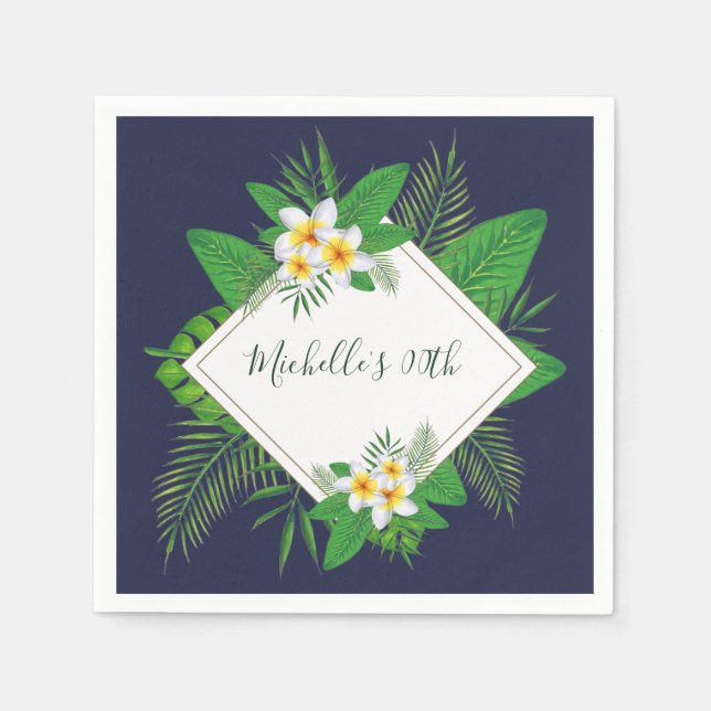 Serviette En Papier Hawaii Aloha Luau fête d'anniversaire (Devant)