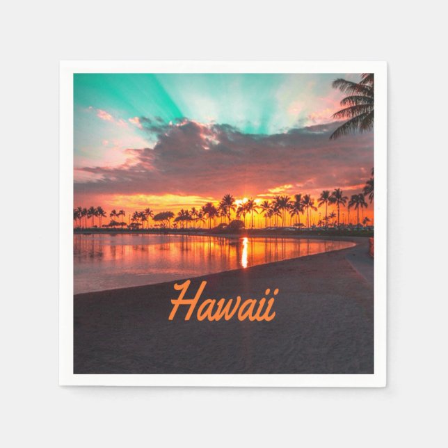 Serviette En Papier Hawaii Beach Hawaii Îles Hawaii (Devant)