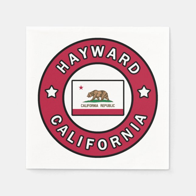 Serviette En Papier Hayward Californie (Devant)