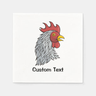 Serviette En Papier Head de Gray Rooster