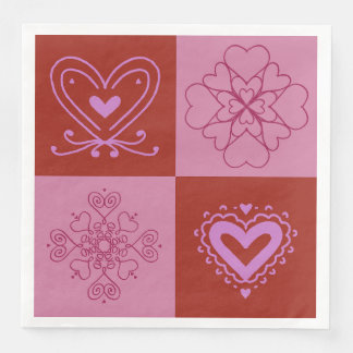 Serviette En Papier Heart Napkin