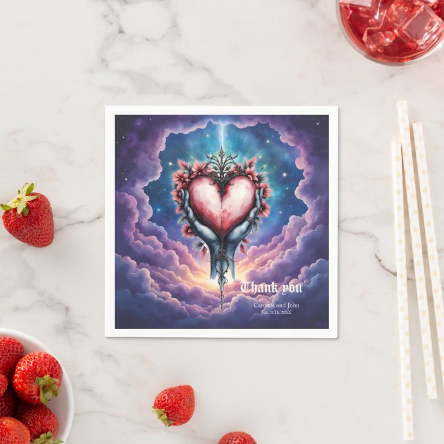 Serviette En Papier Heart of Quiet Magic.  (En situation)