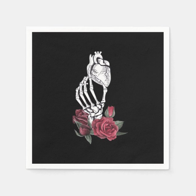 Serviette En Papier Heart The Skeleton's Hand Classic (Devant)