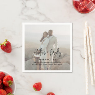 Serviette En Papier Heather Elegant Minimal Mariage moderne