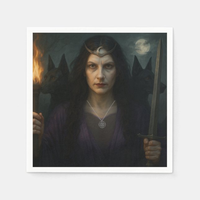 Serviette En Papier Hecate, déesse du carrefour (Devant)