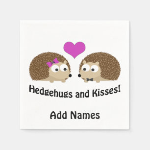 Serviette En Papier Hedgehugs et amour de hérisson de baisers