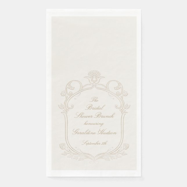 Serviette En Papier Heirloom Rococo Bridal Shower Brunch (Devant)