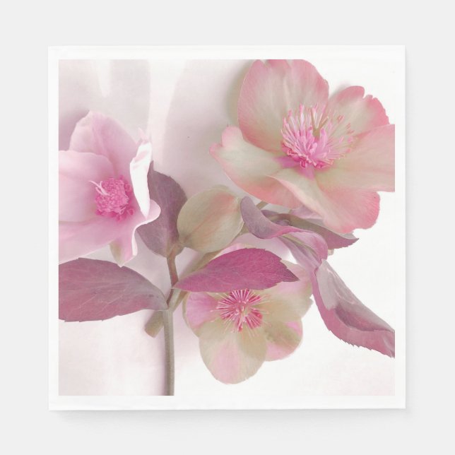 Serviette En Papier Hellebores de rêve  (Devant)