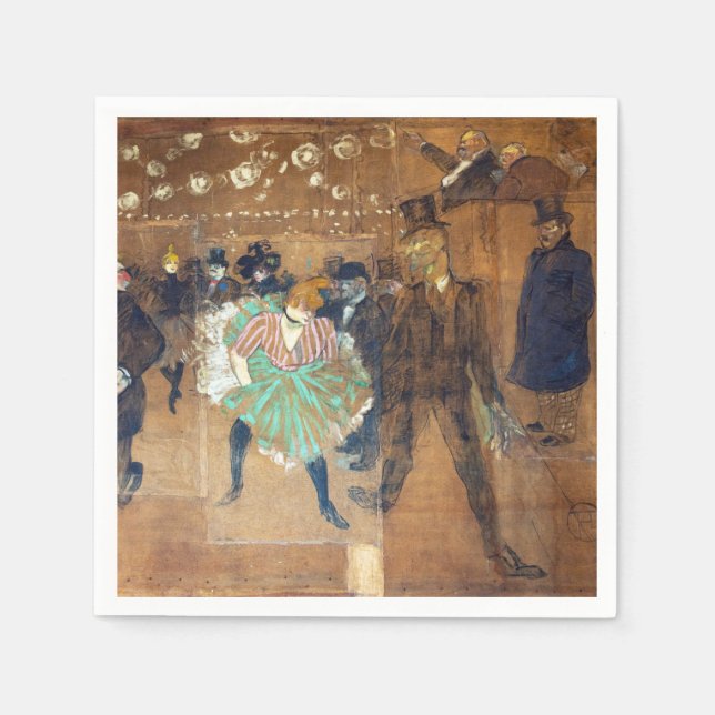 Serviette En Papier Henri de Toulouse-Lautrec - Danse à la Rouge (Devant)