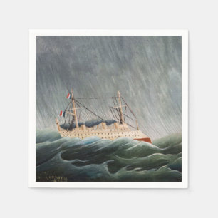 Serviette En Papier Henri Rousseau - Le navire dans la tempête