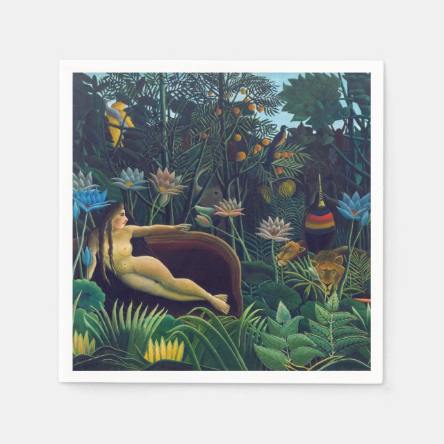 Serviette En Papier Henri Rousseau - Le Rêve / Le Reve (Devant)