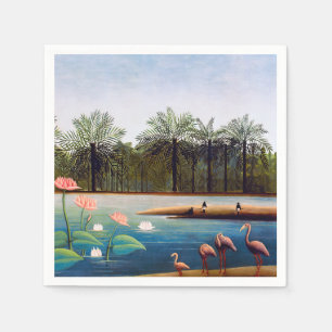 Serviette En Papier Henri Rousseau - Les Flamants roses