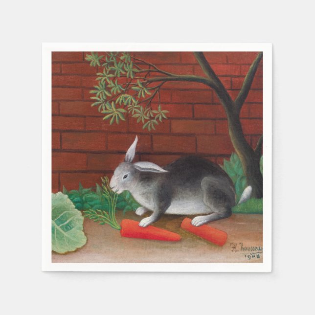 Serviette En Papier Henri Rousseau - The Rabbit's Meal (Devant)