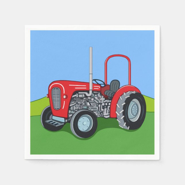 Serviette En Papier Herbert le Tracteur (Devant)