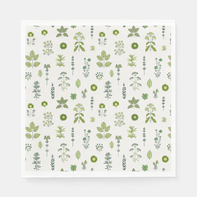Serviette En Papier Herbes fraîches (Devant)