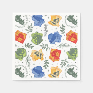 Serviette En Papier Hérbologie magique HOGWARTS™ Maisons Motif