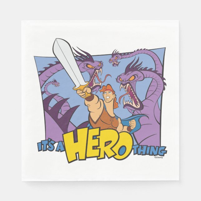 Serviette En Papier Hercules vs Hydra - It's a HERO Thing Napkins (Devant)