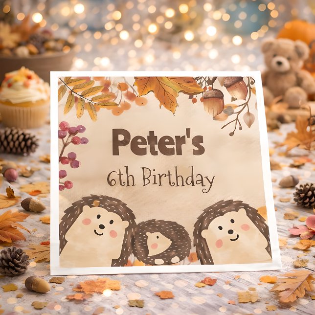 Serviette En Papier Hérisson aquarelle (Créateur téléchargé)