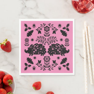 Serviette En Papier Hérisson Art populaire