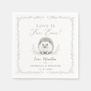 Serviette En Papier Hérisson de mariage personnalisé Cadeau de compagn