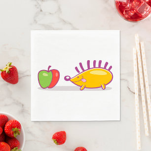 Serviette En Papier Hérisson Et Pomme