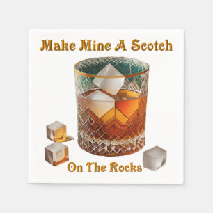 Serviette En Papier Heure de cocktail, faites-moi un scotch sur glace