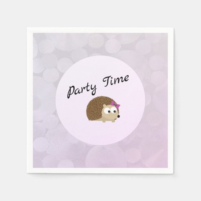 Serviette En Papier Heure de la fête Hedgehog (Devant)