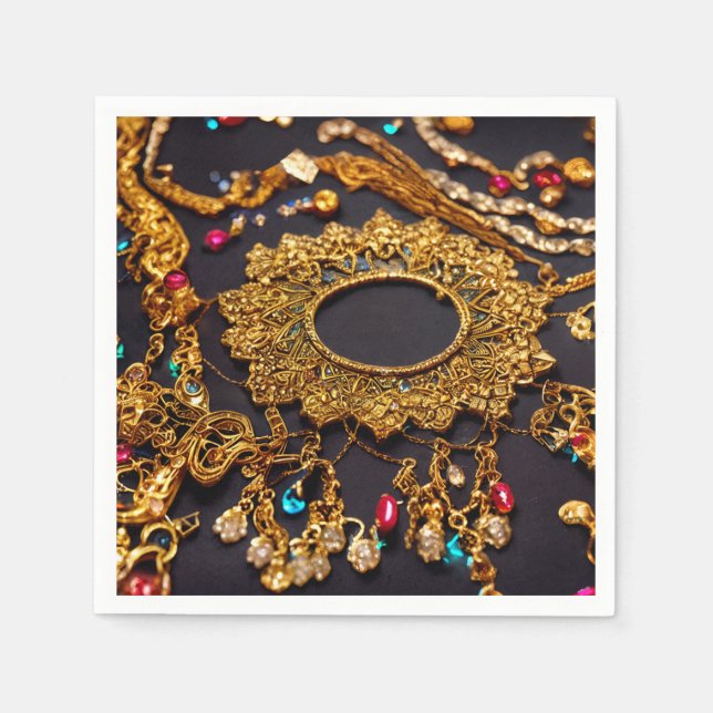 Serviette En Papier Heure d'or (Devant)