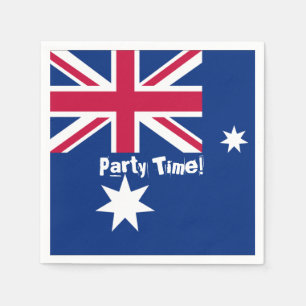 Serviette En Papier Heure du drapeau australien