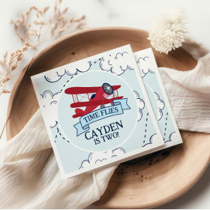 Serviette En Papier Heure Vol avion Anniversaire